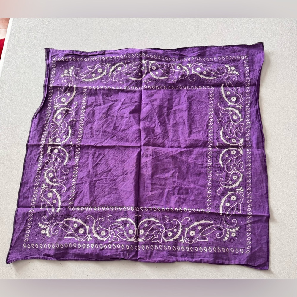 Purple Paisley Bandana Scarf